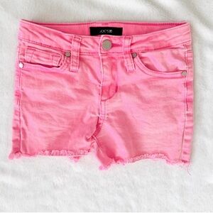 Joe’s Jeans Girls Neon Pink Denim Cutoff Shorts Size 4 Frayed Hem